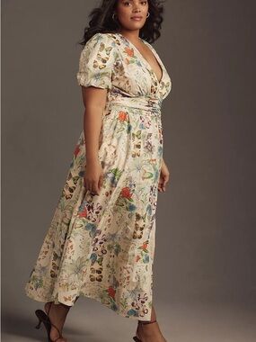 NWT Boden dress ~ floral maxi with button detail & pockets